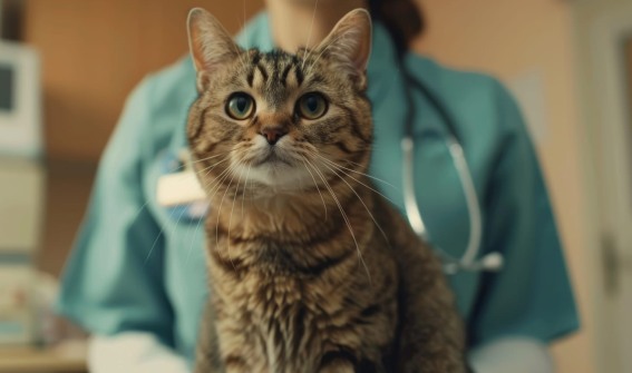 katt hos veterinär